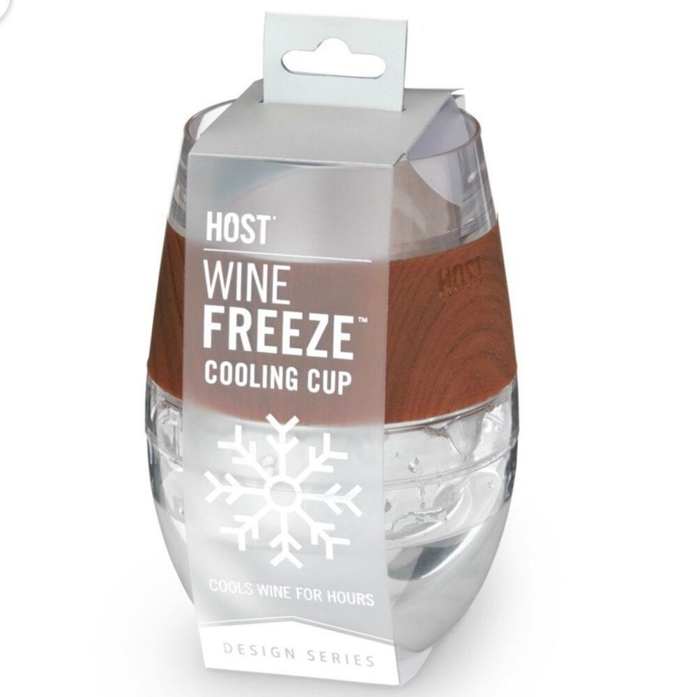 NWT RARE HOST  Wine FREEZE Cooling Cup Plastic Double Wall Insulated Tumbler Woo